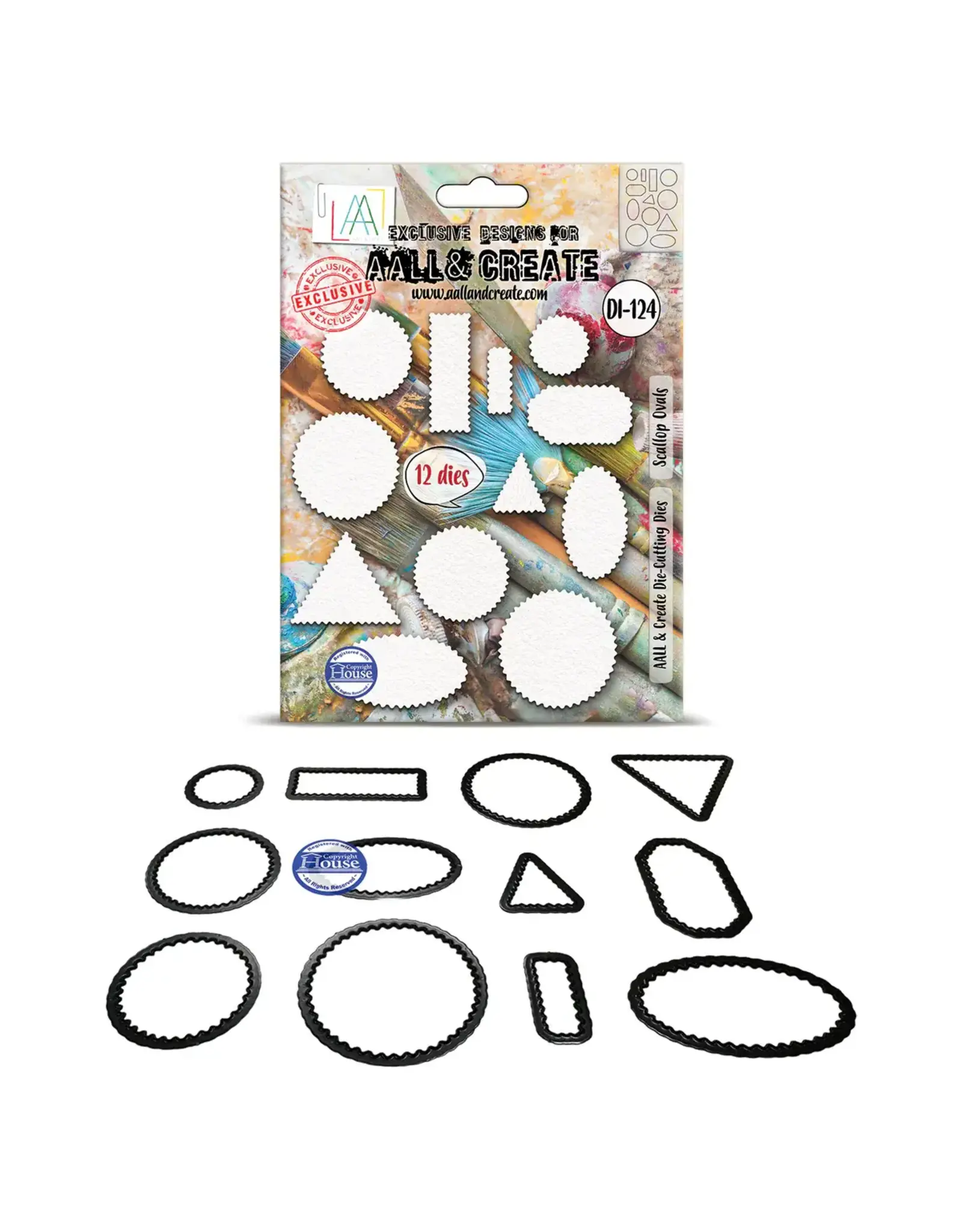 AALL & CREATE AALL & CREATE #124 SCALLOP OVALS DIE SET