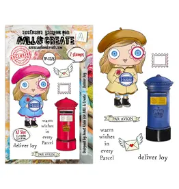 AALL & CREATE AALL & CREATE JANET KLEIN #1376 DELIVER JOY A7 CLEAR STAMP SET