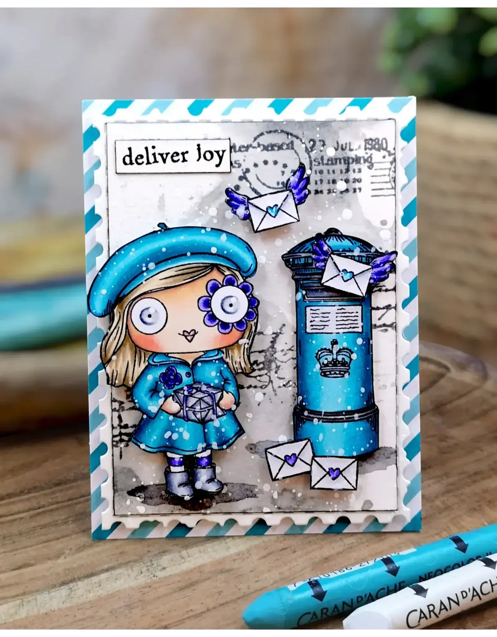 AALL & CREATE AALL & CREATE JANET KLEIN #1376 DELIVER JOY A7 CLEAR STAMP SET