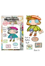 AALL & CREATE AALL & CREATE JANET KLEIN #1377 PAPER HUG A7 CLEAR STAMP SET