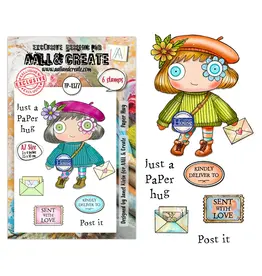 AALL & CREATE AALL & CREATE JANET KLEIN #1377 PAPER HUG A7 CLEAR STAMP SET