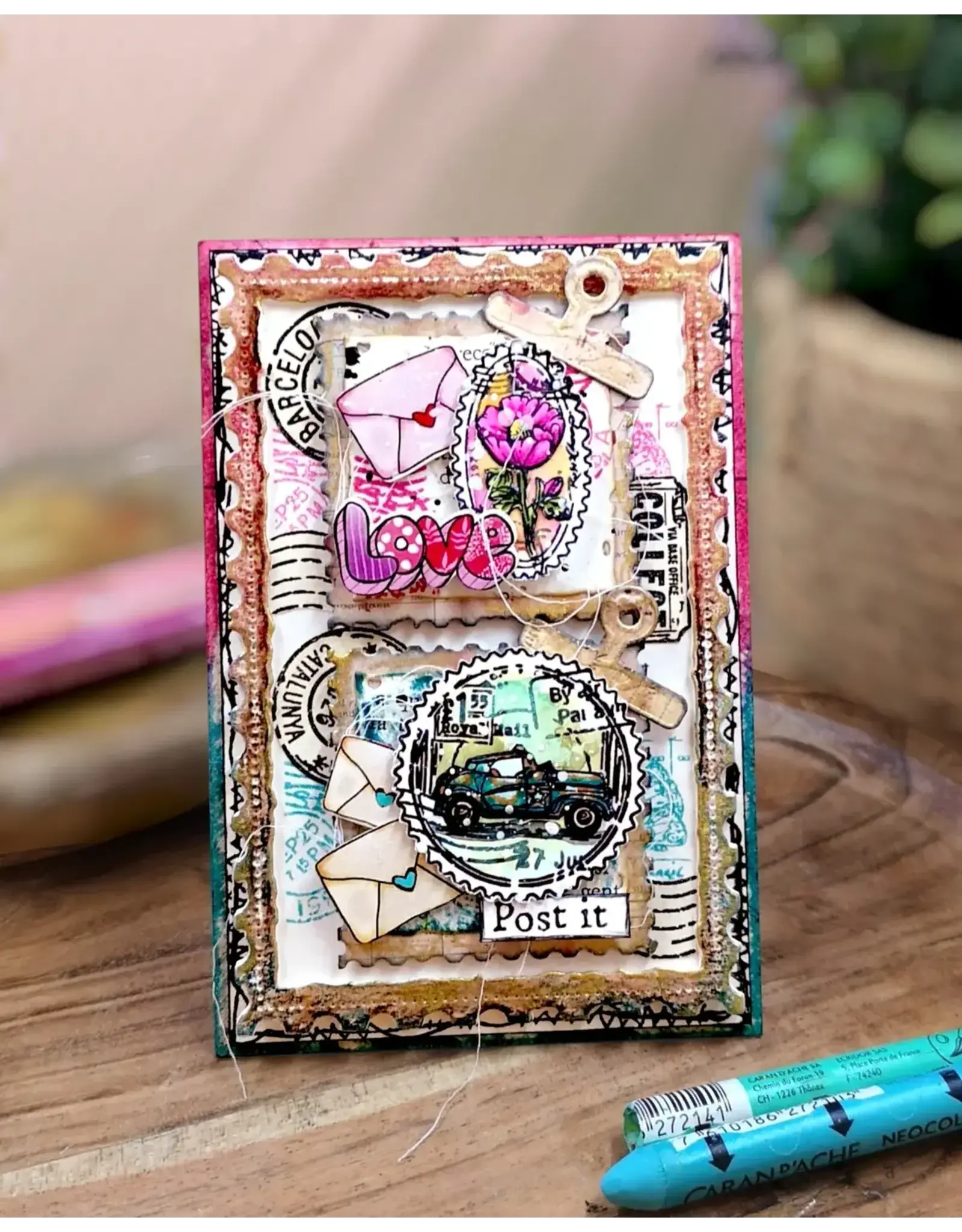 AALL & CREATE AALL & CREATE JANET KLEIN #1377 PAPER HUG A7 CLEAR STAMP SET