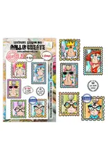 AALL & CREATE AALL & CREATE JANET KLEIN #1378 MISS DEE FIRST CLASS A7 CLEAR STAMP SET
