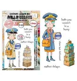 AALL & CREATE AALL & CREATE JANET KLEIN #1379 DEE DELIVERS A7 CLEAR STAMP SET