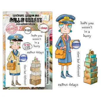 AALL & CREATE AALL & CREATE JANET KLEIN #1379 DEE DELIVERS A7 CLEAR STAMP SET