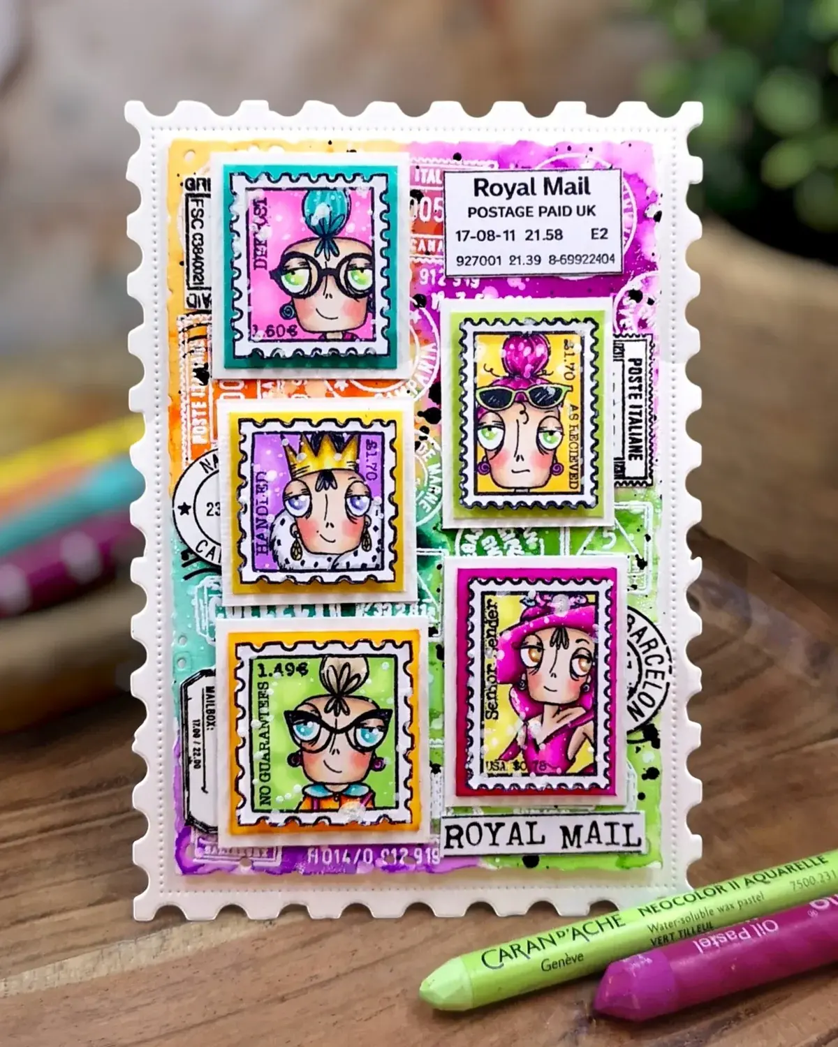 AALL & CREATE AALL & CREATE JANET KLEIN #1380 POSTAL BITS A7 CLEAR STAMP SET
