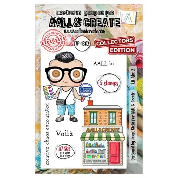 AALL & CREATE AALL & CREATE JANET KLEIN #1302 LIL ABS 2 A7 CLEAR STAMP SET