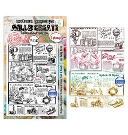 AALL & CREATE AALL & CREATE AUTOUR DE MWA #1342 THE DAILY NEWS A6 CLEAR STAMP SET