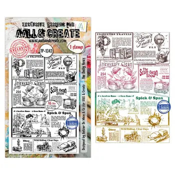 AALL & CREATE AALL & CREATE AUTOUR DE MWA #1342 THE DAILY NEWS A6 CLEAR STAMP SET