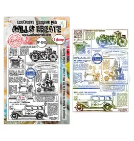 AALL & CREATE AALL & CREATE AUTOUR DE MWA #1343 GLOBAL GAZETTE A6 CLEAR STAMP SET