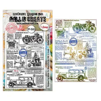 AALL & CREATE AALL & CREATE AUTOUR DE MWA #1343 GLOBAL GAZETTE A6 CLEAR STAMP SET