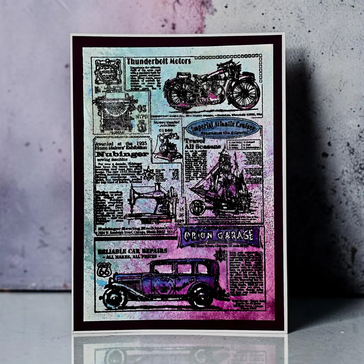 AALL & CREATE AALL & CREATE AUTOUR DE MWA #1343 GLOBAL GAZETTE A6 CLEAR STAMP SET