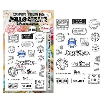 AALL & CREATE AALL & CREATE AUTOUR DE MWA #1442 STAMPED HORIZONS A6 CLEAR STAMP SET