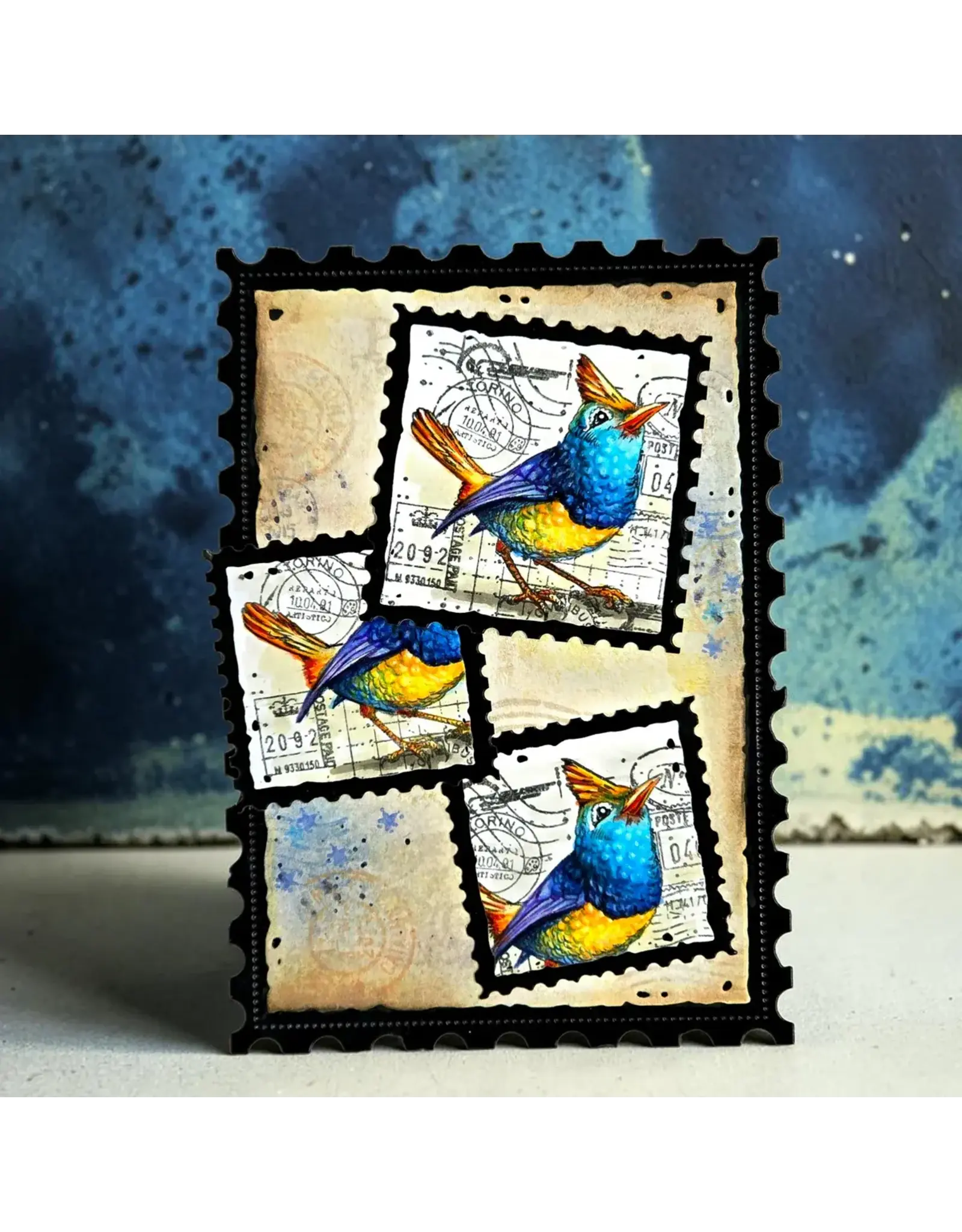 AALL & CREATE AALL & CREATE AUTOUR DE MWA #1443 MINIATURE POSTAGE STAMPS A6 CLEAR STAMP SET
