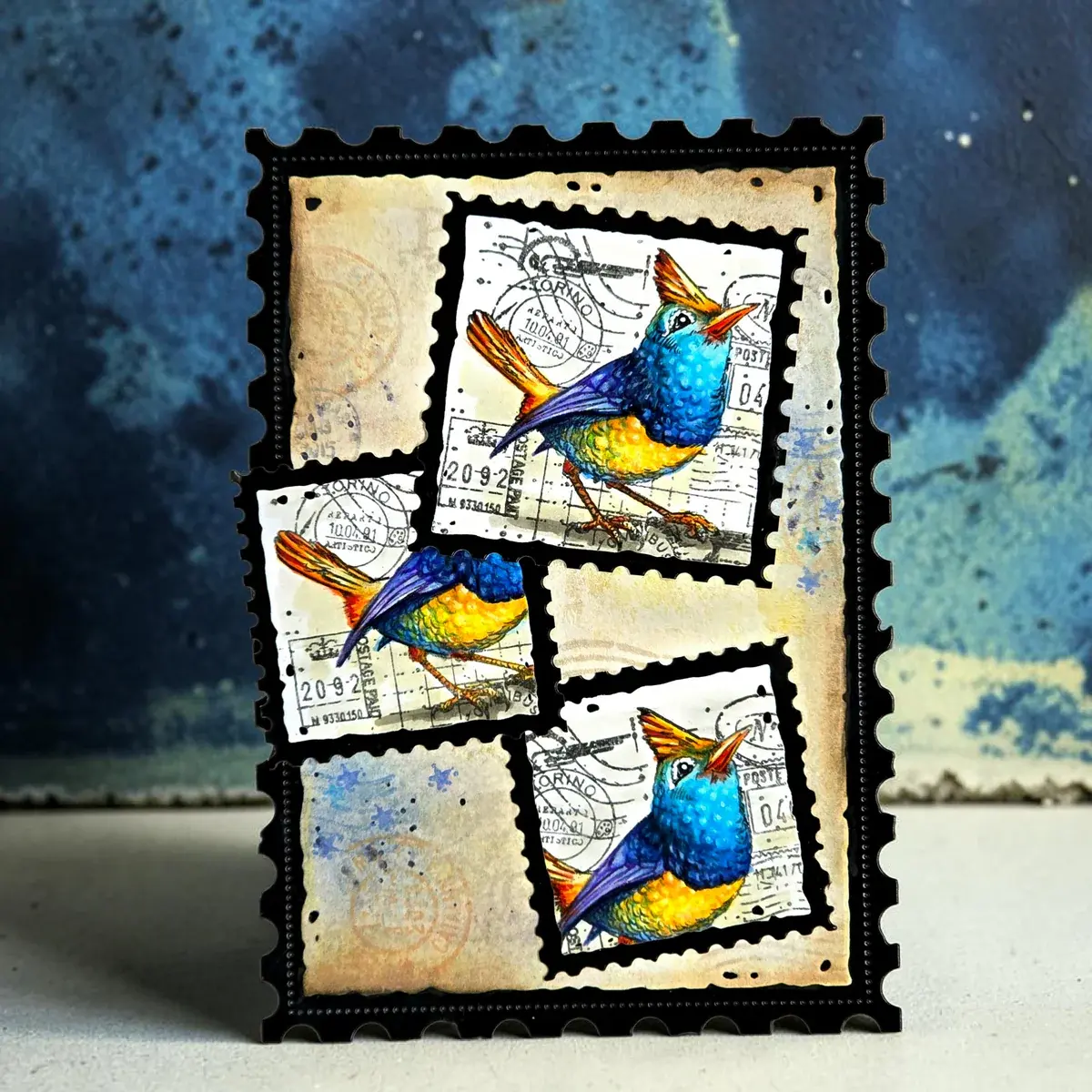 AALL & CREATE AALL & CREATE AUTOUR DE MWA #1443 MINIATURE POSTAGE STAMPS A6 CLEAR STAMP SET