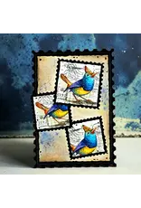 AALL & CREATE AALL & CREATE AUTOUR DE MWA #1443 MINIATURE POSTAGE STAMPS A6 CLEAR STAMP SET