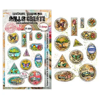 AALL & CREATE AALL & CREATE AUTOUR DE MWA #1444 ROYAL DISPATCH SERIES A6 CLEAR STAMP SET