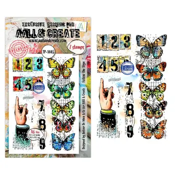 AALL & CREATE AALL & CREATE AUTOUR DE MWA #1445 FOLLOW THE SIGN A6 CLEAR STAMP SET