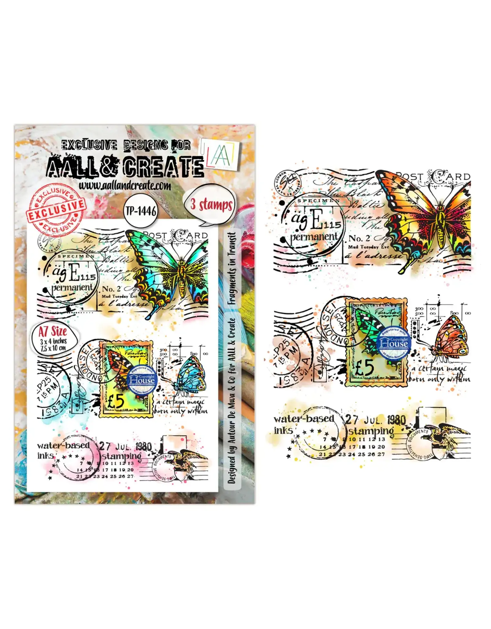 AALL & CREATE AALL & CREATE AUTOUR DE MWA #1446 FRAGMENTS IN TRANSIT A7 CLEAR STAMP SET