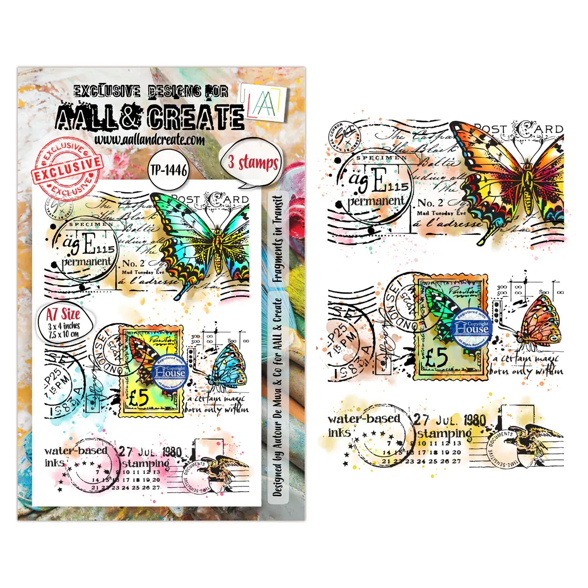 AALL & CREATE AALL & CREATE AUTOUR DE MWA #1446 FRAGMENTS IN TRANSIT A7 CLEAR STAMP SET