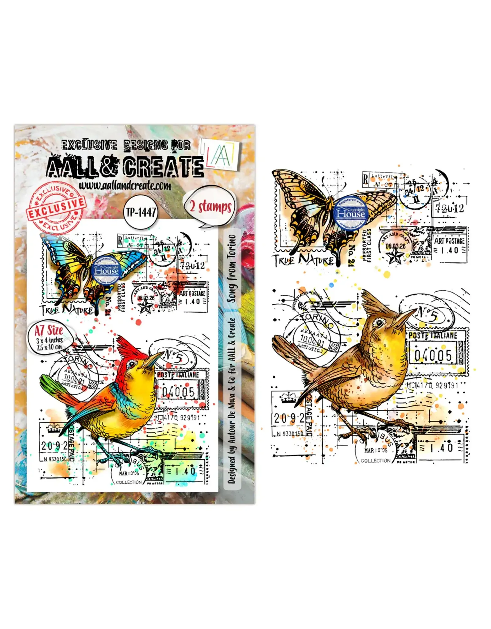 AALL & CREATE AALL & CREATE AUTOUR DE MWA #1447 SONG FROM TORINO A7 CLEAR STAMP SET