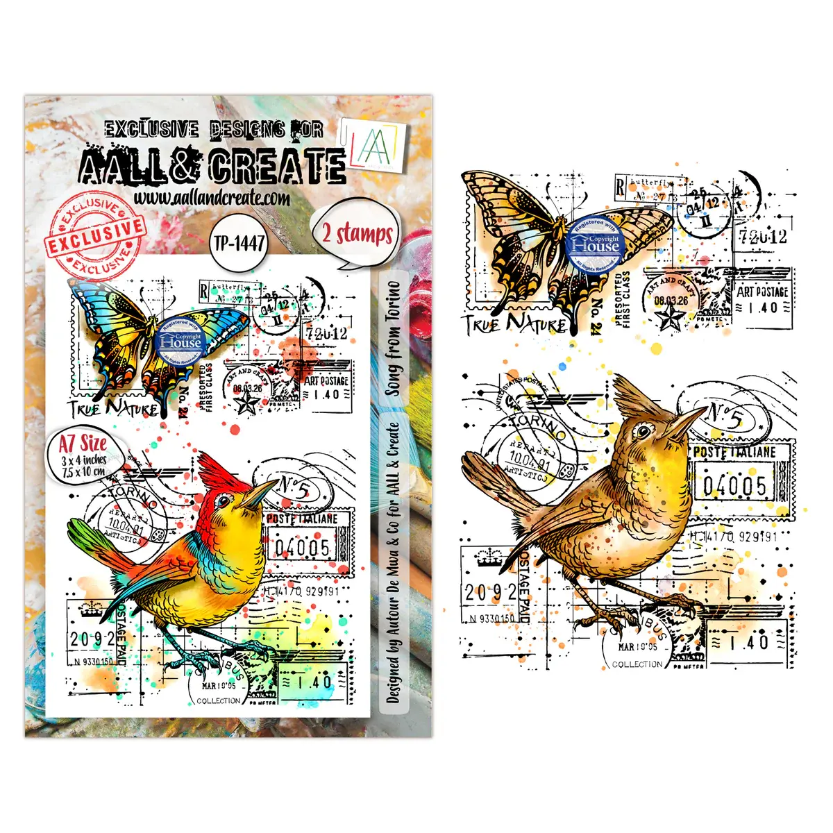 AALL & CREATE AALL & CREATE AUTOUR DE MWA #1447 SONG FROM TORINO A7 CLEAR STAMP SET