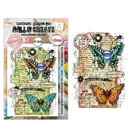 AALL & CREATE AALL & CREATE AUTOUR DE MWA #1448 CHRONO-STAMPED TAG A7 CLEAR STAMP SET
