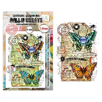 AALL & CREATE AALL & CREATE AUTOUR DE MWA #1448 CHRONO-STAMPED TAG A7 CLEAR STAMP SET
