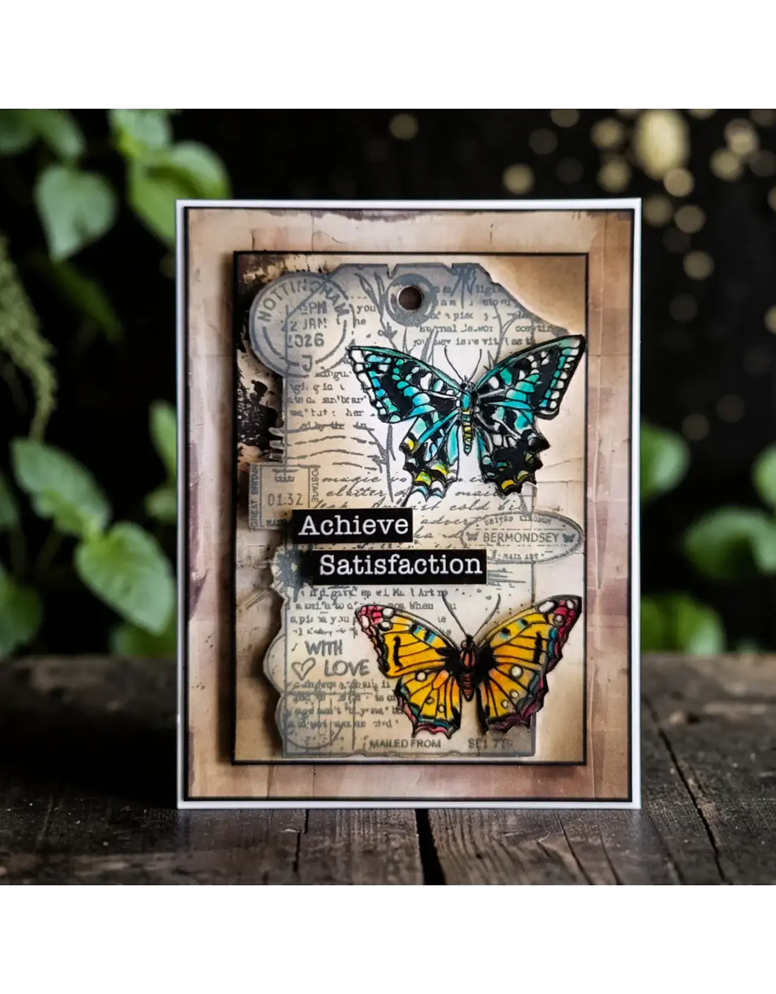 AALL & CREATE AALL & CREATE AUTOUR DE MWA #1448 CHRONO-STAMPED TAG A7 CLEAR STAMP SET