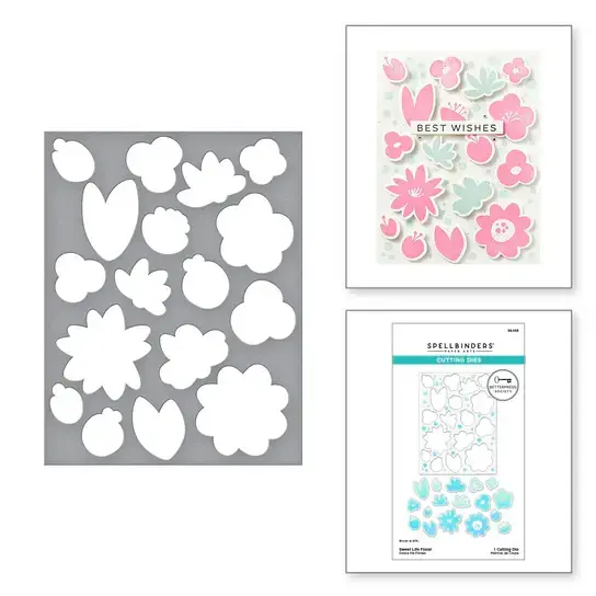SPELLBINDERS SPELLBINDERS BETTERPRESS SOCIETY MARCH 2025 SWEET LIFE FLORAL PRESS PLATES & DIE SET