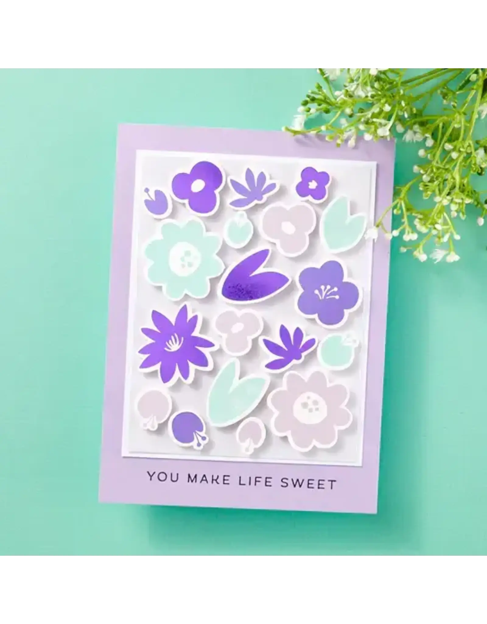 SPELLBINDERS SPELLBINDERS BETTERPRESS SOCIETY MARCH 2025 SWEET LIFE FLORAL PRESS PLATES