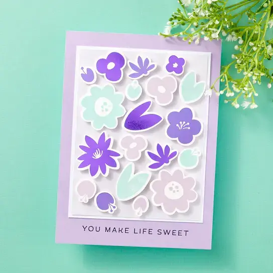 SPELLBINDERS SPELLBINDERS BETTERPRESS SOCIETY MARCH 2025 SWEET LIFE FLORAL PRESS PLATES & DIE SET