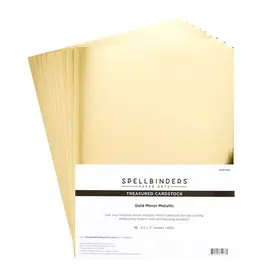 SPELLBINDERS SPELLBINDERS MIRROR METALLIC TREASURED GOLD CARDSTOCK 8.5x11 10/PK