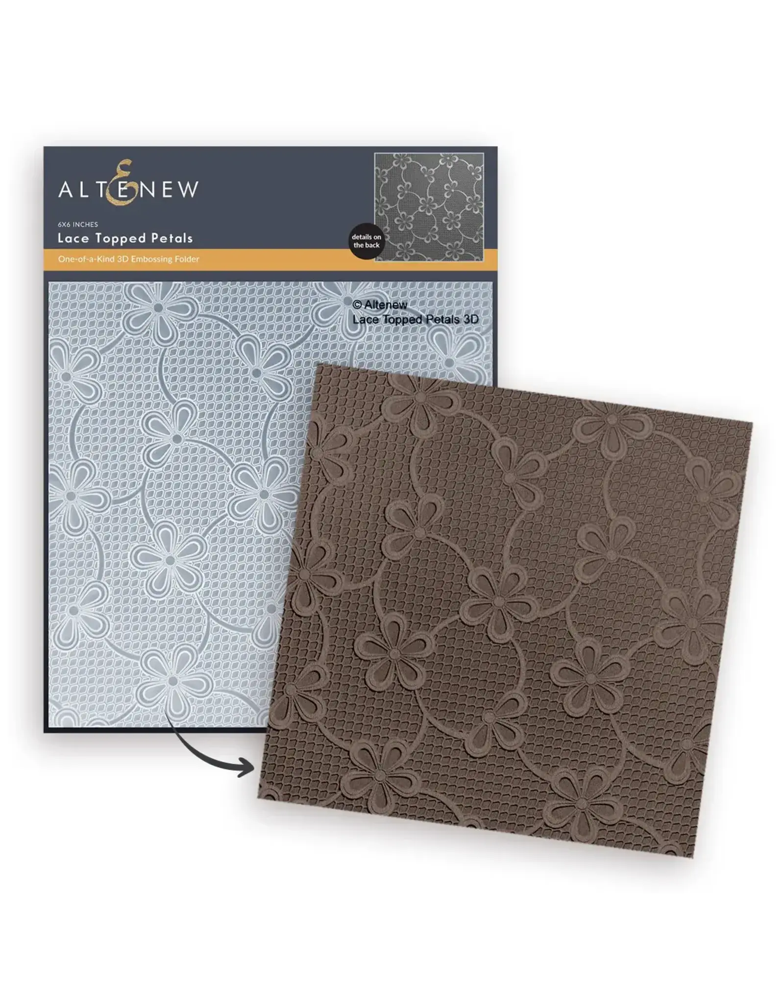 ALTENEW ALTENEW LACE TOPPED PETALS 3D EMBOSSING FOLDER