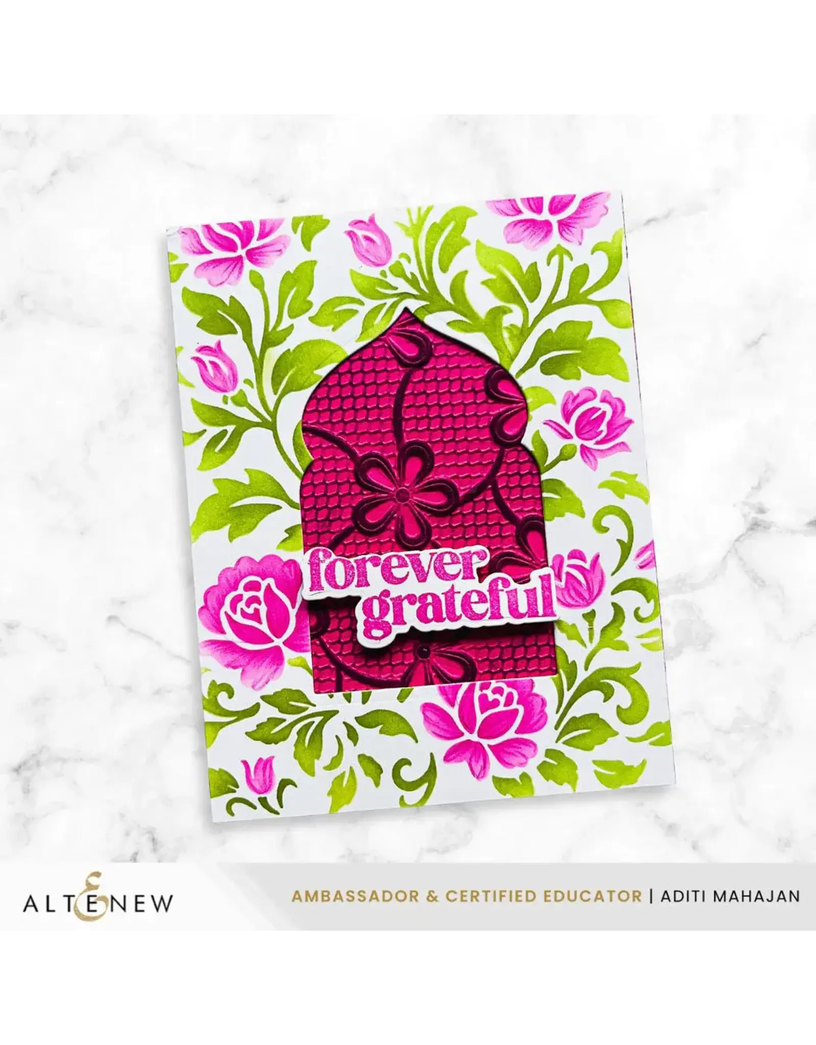 ALTENEW ALTENEW LACE TOPPED PETALS 3D EMBOSSING FOLDER