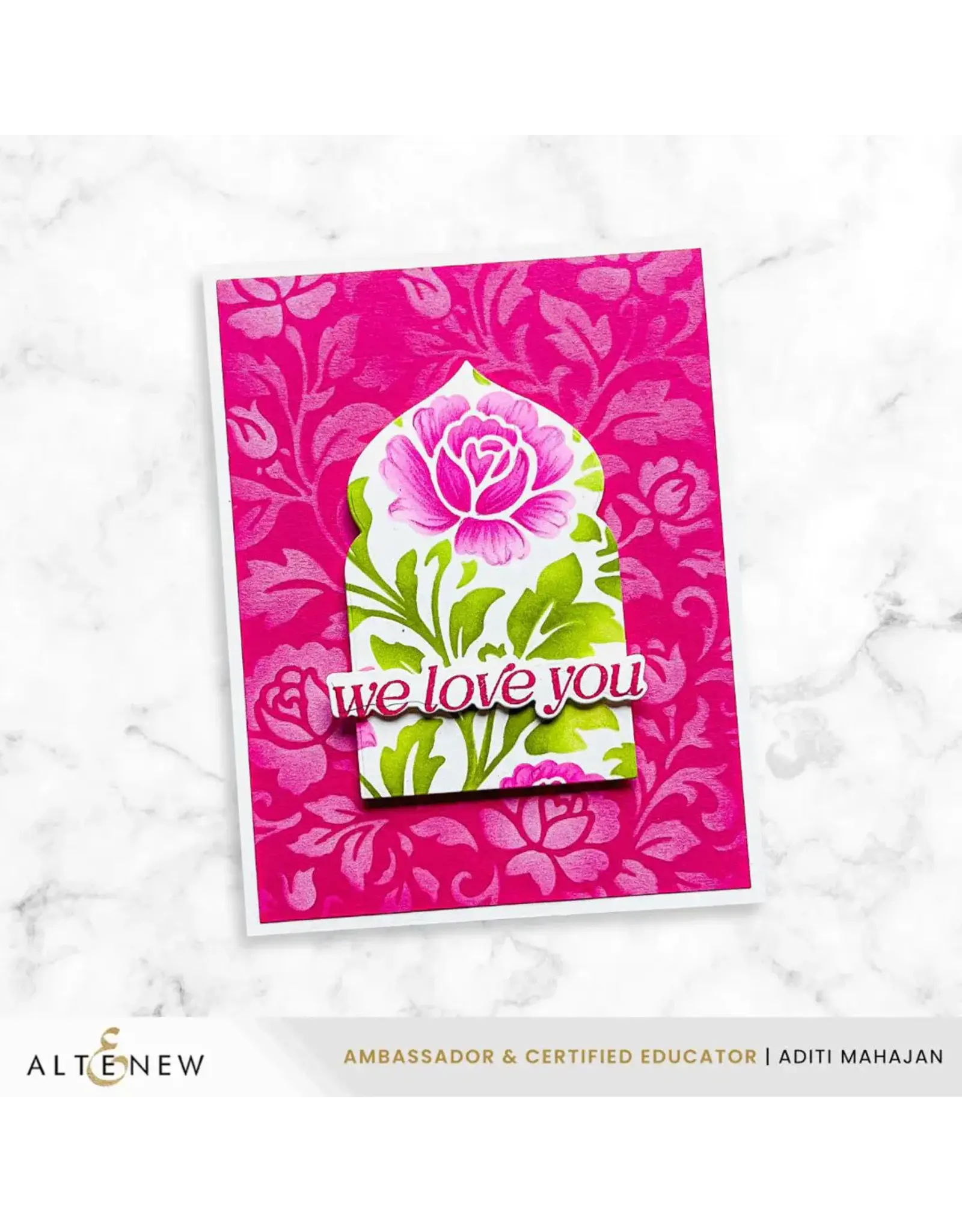 ALTENEW ALTENEW CHATEAU BLOOMS STENCIL SET 2/PK