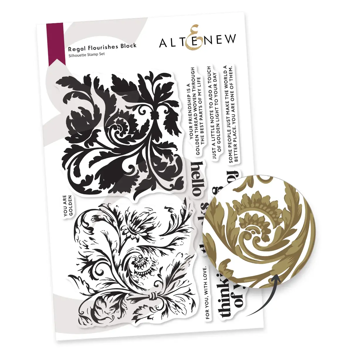 ALTENEW ALTENEW REGAL FLOURISHES CLEAR STAMP SET