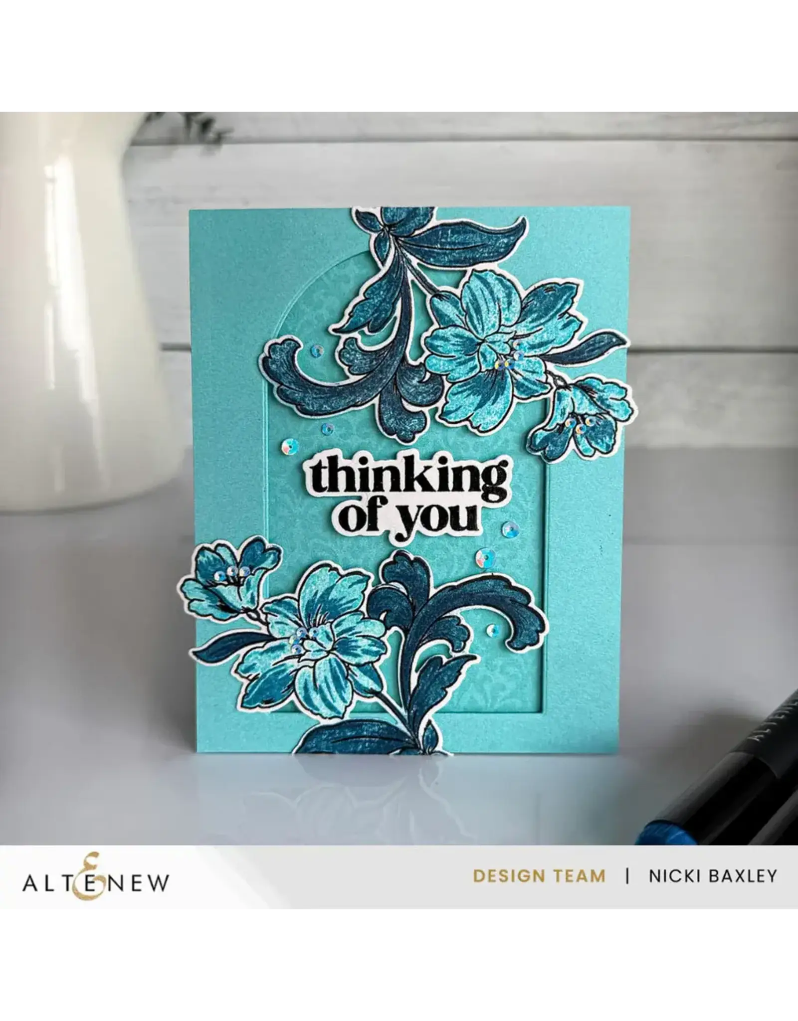 ALTENEW ALTENEW FLOWERS & FLOURISHES CLEAR STAMP SET