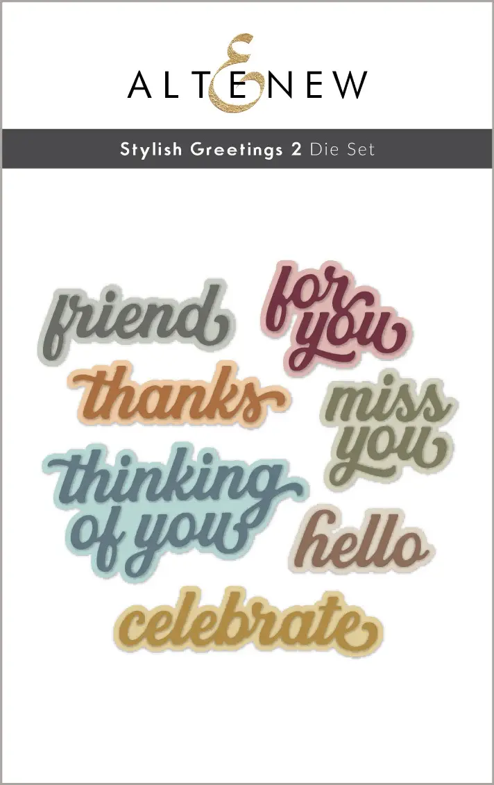 ALTENEW ALTENEW STYLISH GREETINGS 2 DIE SET