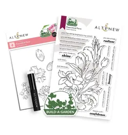 ALTENEW ALTENEW BUILD-A-GARDEN: FLOURISHED FLORA CLEAR STAMP AND STENCIL SET BUNDLE