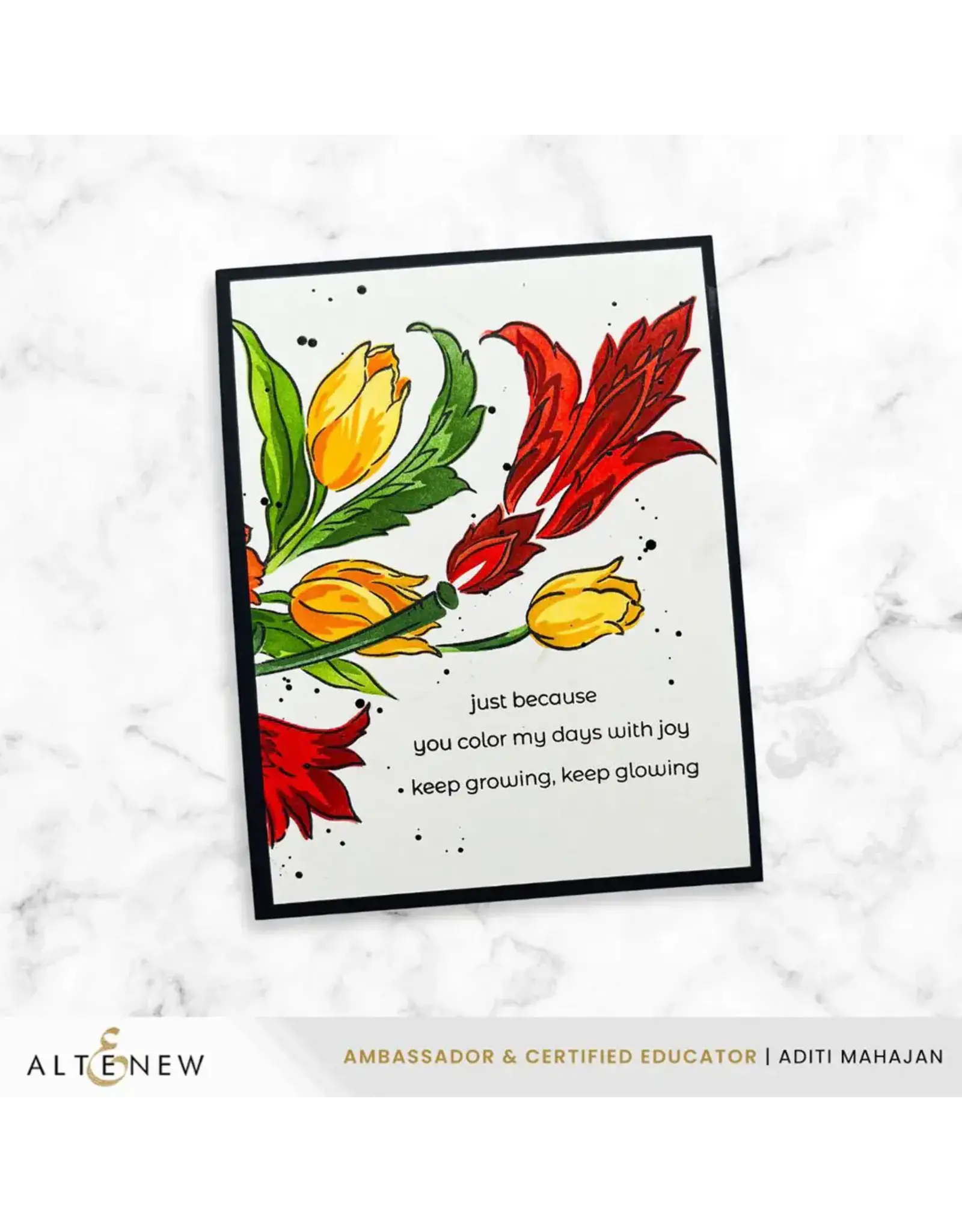 ALTENEW ALTENEW BUILD-A-GARDEN: FLOURISHED FLORA CLEAR STAMP AND STENCIL SET BUNDLE