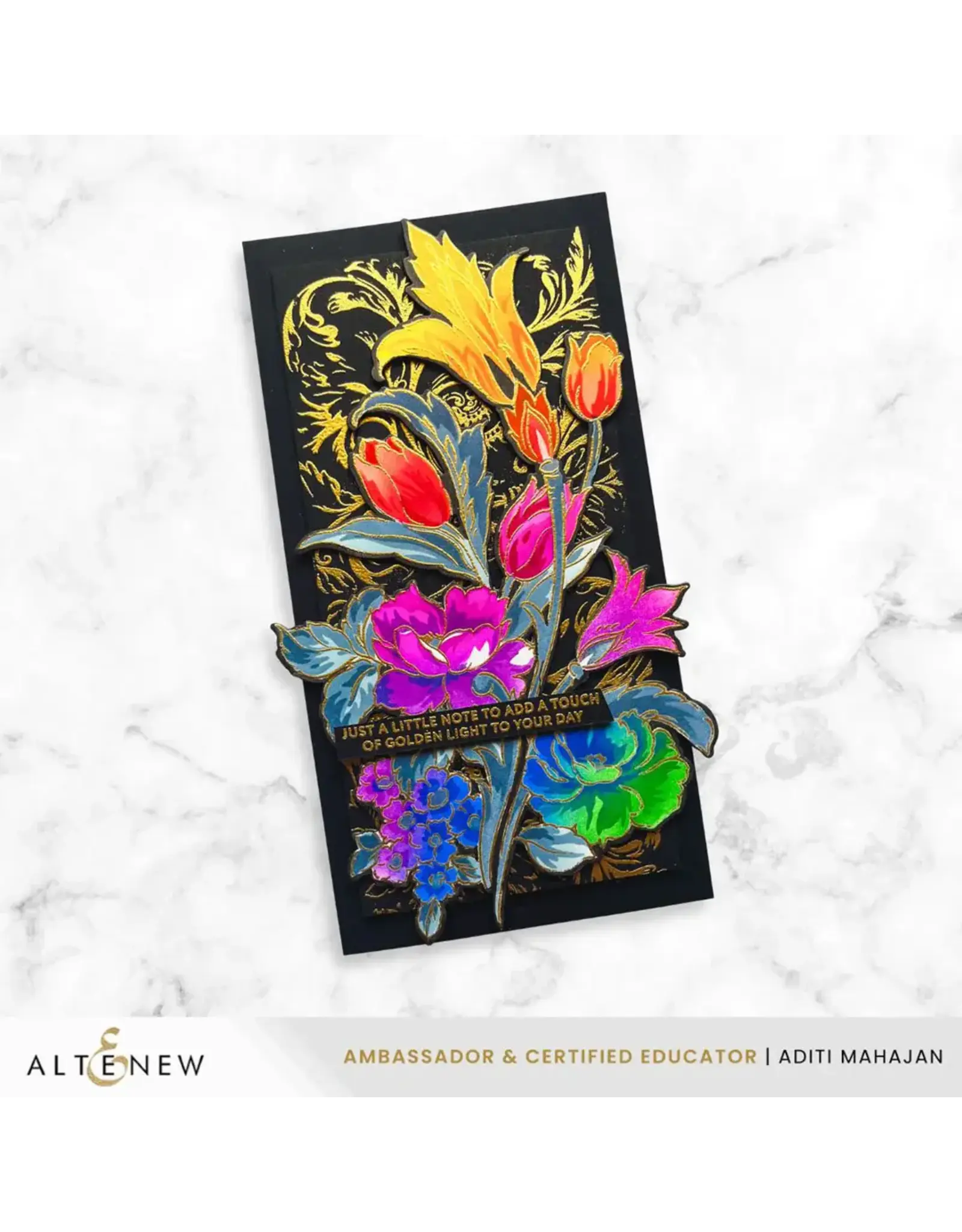ALTENEW ALTENEW BUILD-A-GARDEN: FLOURISHED FLORA CLEAR STAMP AND STENCIL SET BUNDLE
