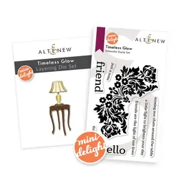 ALTENEW ALTENEW MINI DELIGHT: TIMELESS GLOW CLEAR STAMP & DIE SET