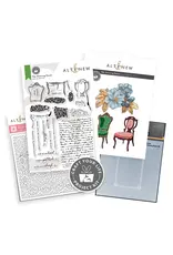 ALTENEW ALTENEW CRAFT YOUR LIFE PROJECT KIT: THE DRAWING ROOM CLEAR STAMP, STENCIL SET, 3D EMBOSSING FOLDER AND DIE SET BUNDLE