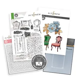 ALTENEW ALTENEW CRAFT YOUR LIFE PROJECT KIT: THE DRAWING ROOM CLEAR STAMP, STENCIL SET, 3D EMBOSSING FOLDER AND DIE SET BUNDLE