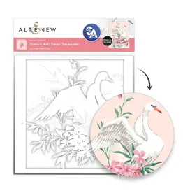 ALTENEW ALTENEW STENCIL ART: SWAN SERENADE LAYERING STENCIL SET 6/PK