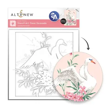ALTENEW ALTENEW STENCIL ART: SWAN SERENADE LAYERING STENCIL SET 6/PK