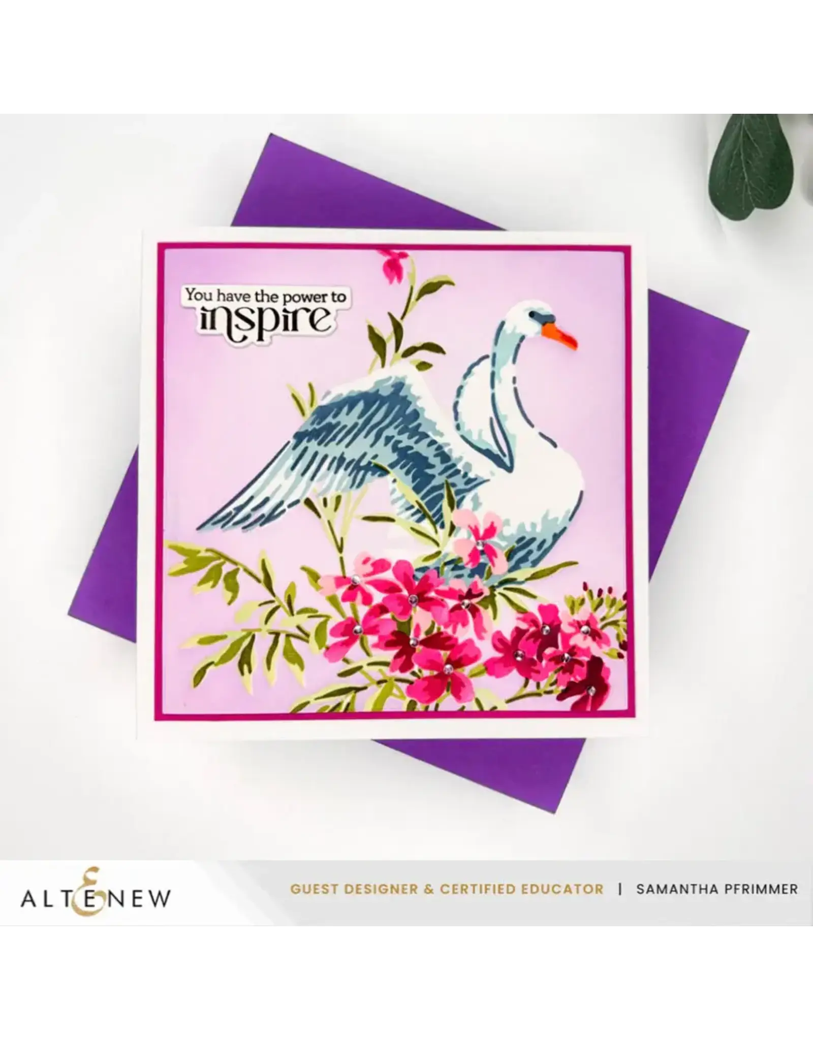ALTENEW ALTENEW STENCIL ART: SWAN SERENADE LAYERING STENCIL SET 6/PK