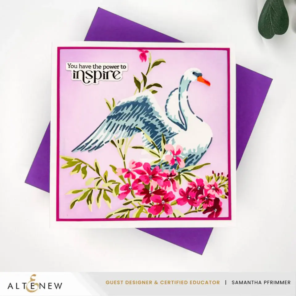 ALTENEW ALTENEW STENCIL ART: SWAN SERENADE LAYERING STENCIL SET 6/PK