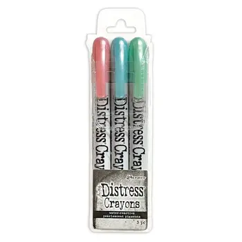 RANGER TIM HOLTZ DISTRESS PEARLESCENT CRAYONS CHRISTMAS SET #6